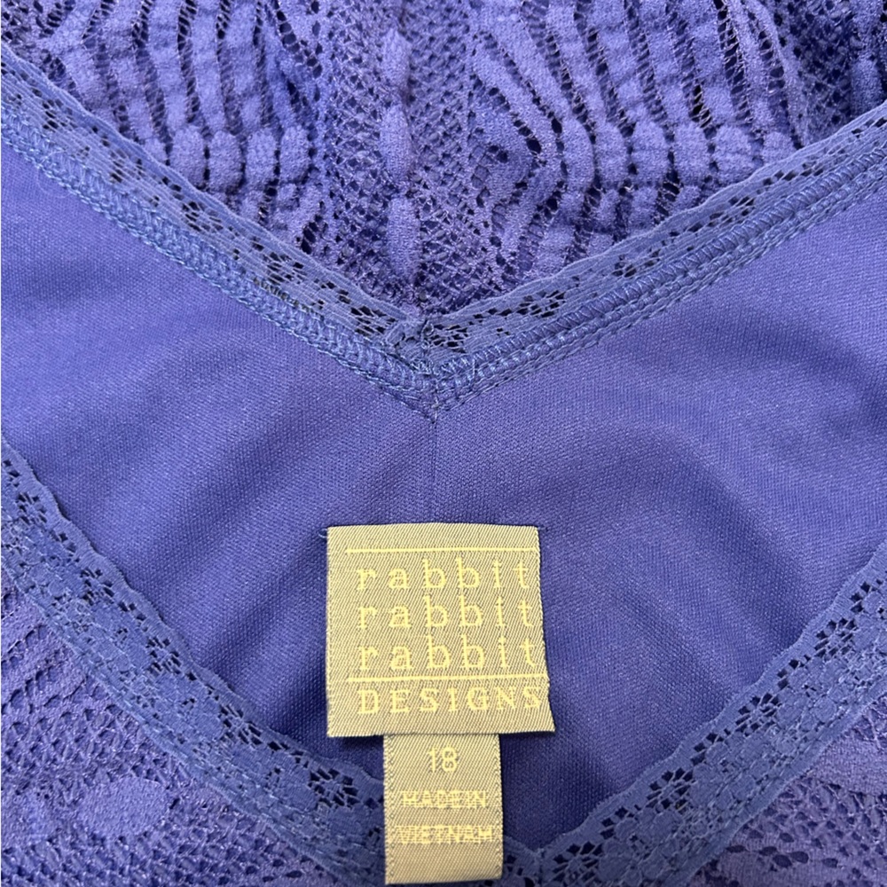 Rabbit Rabbit Rabbit blue lace dress, size 18 - Picture 5 of 5